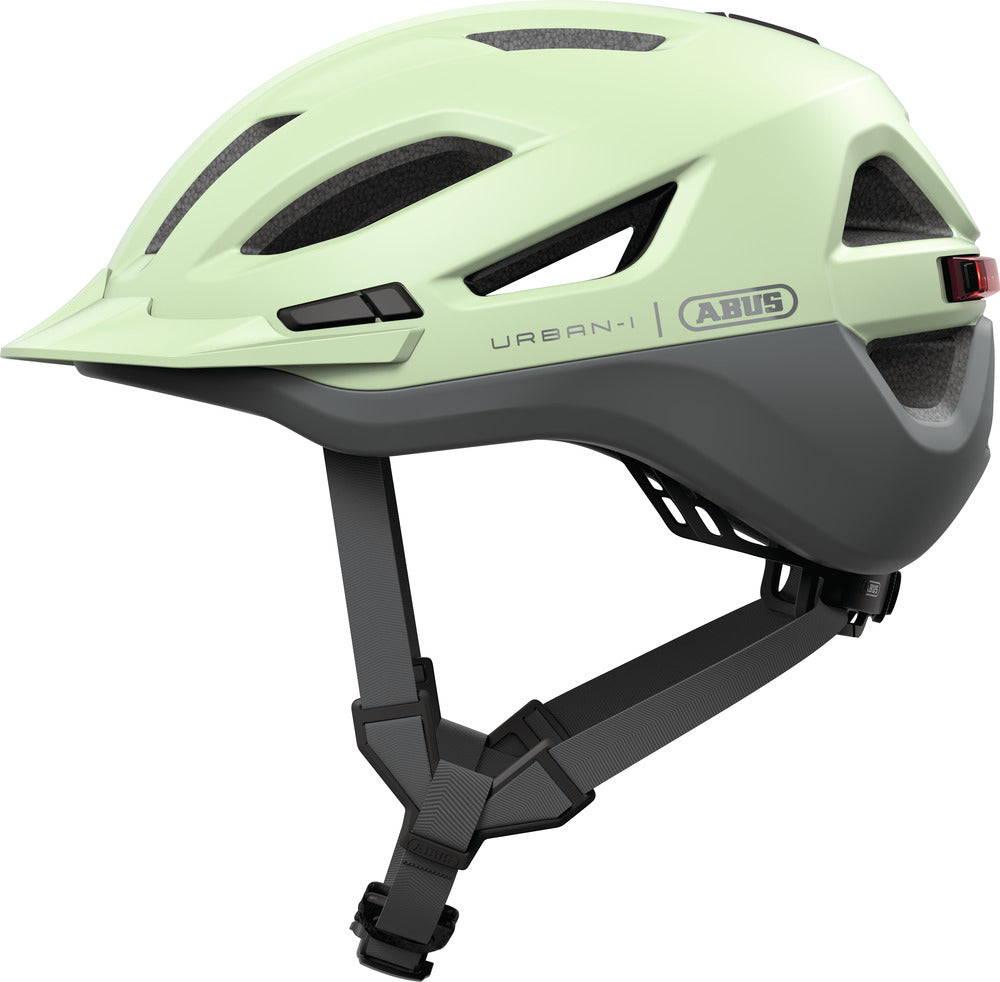 Abus Urban-I 4.0 ACE Pistacchio Green Fahrradhelm mit LED Rücklicht