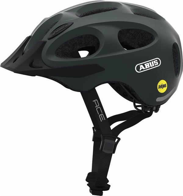 abus fahrradhelm youn-i ace Abus Youn-I Ace Mips Metallic Green LED Rücklicht