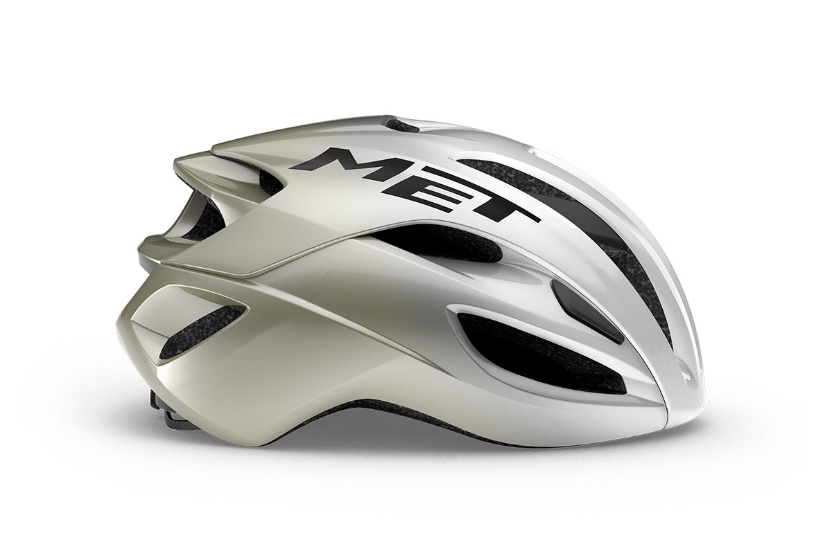 Met Rivale Mips Silver Gray Glossy. Silber Rennradhelm
