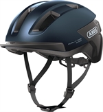 Abus Purl-Y Ace Midnight Blue E-Bike Helm LED. NTA 8776. Dunkelblauer Fahrradhelm für E-Bike mit LED Rücklicht