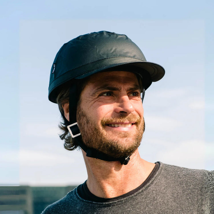 yakkay fahrradhelm Yakkay Paris Blakc Oilskin Fahrradhelm
