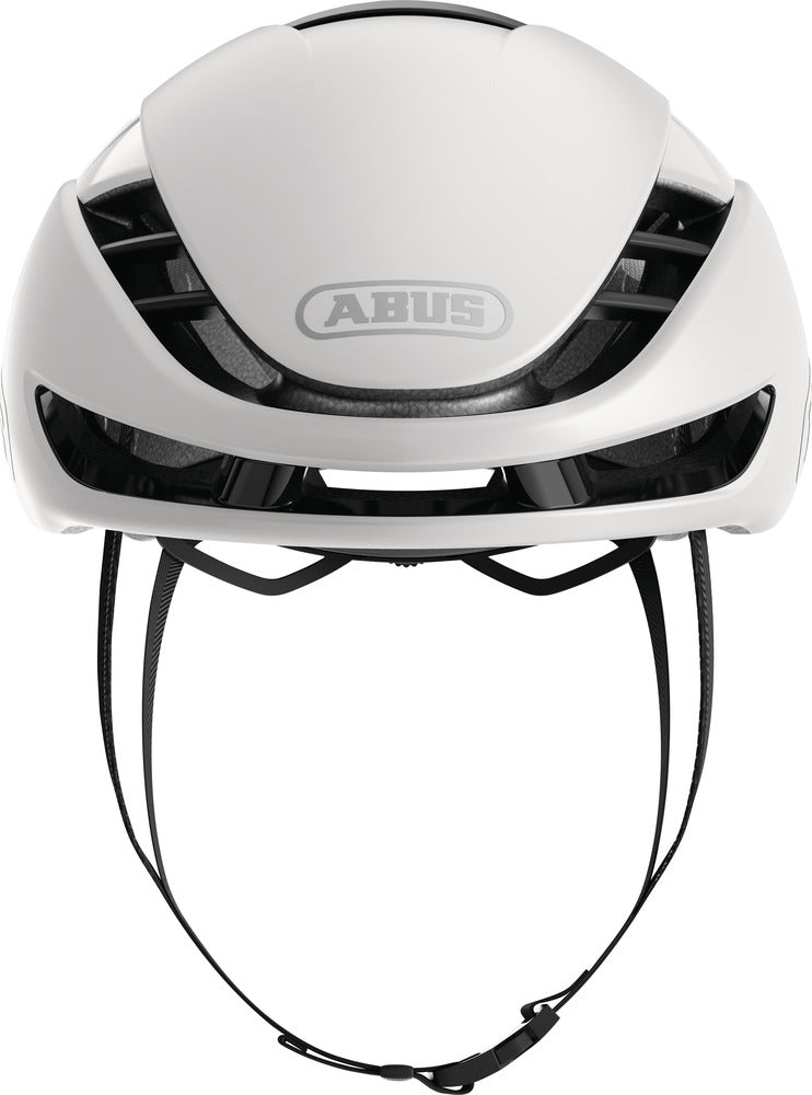 runder fahrradhelm Abus GameChanger 2.0 Round Fit Polar White. Für runde Kopfformen