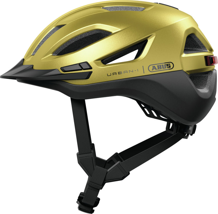 Abus Urban-I 4.0 ACE Honey Yellow Fahrradhelm mit LED Rücklicht