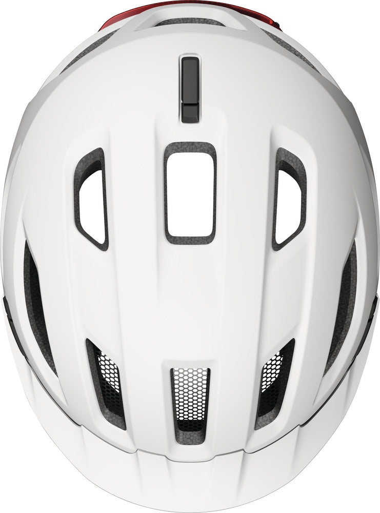 Abus Urban-I 4.0 ACE Polar White Fahrradhelm mit LED Rücklicht