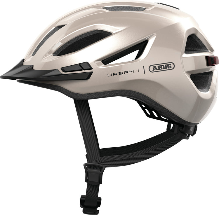 Abus Urban-I 4.0 Champagne Gold Fahrradhelm mit LED Rücklicht