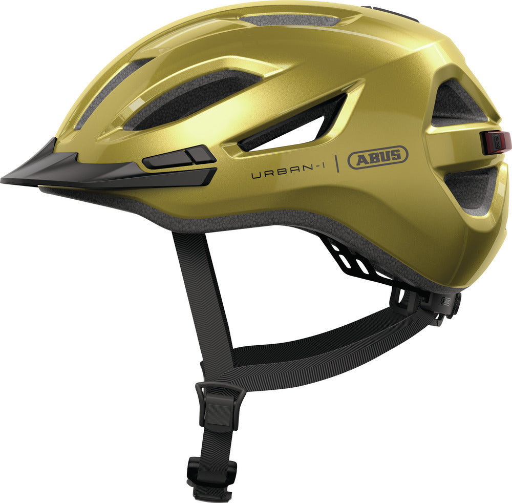 Abus Urban-I 4.0 Honey Yellow Fahrradhelm mit LED Rücklicht