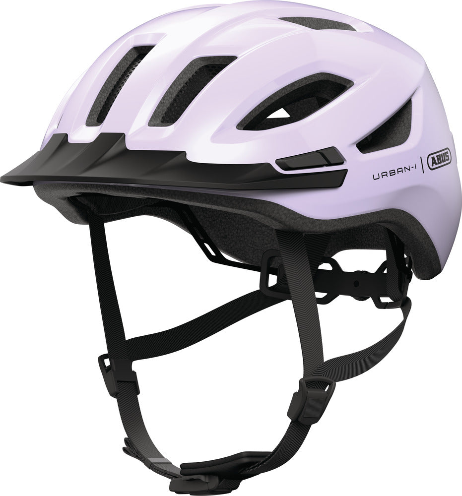 abus fahrradhelm urban test Abus Urban-I 4.0 Light Lavender Fahrradhelm mit LED Rücklicht