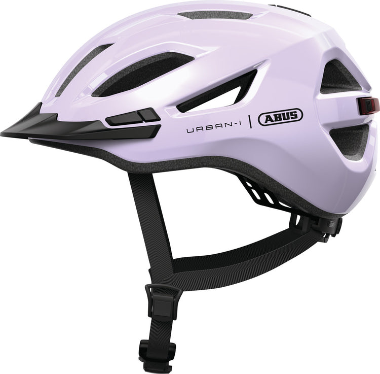 Abus Urban-I 4.0 Light Lavender Fahrradhelm mit LED Rücklicht