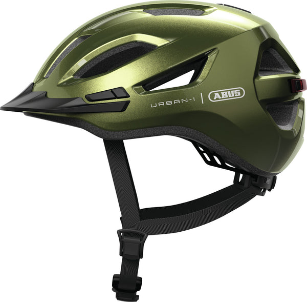 Abus Urban-I 4.0 Pepper Green Fahrradhelm mit LED Rücklicht