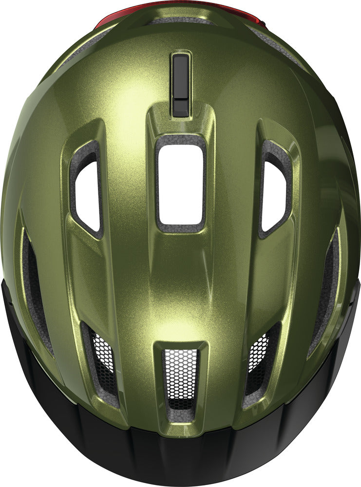 Abus Urban-I 4.0 Pepper Green Fahrradhelm mit LED Rücklicht