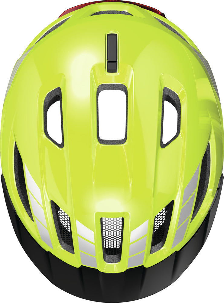 abus fahrradhelm urban i signal Abus Urban-I 4.0 Signal Yellow Fahrradhelm mit LED Rücklicht