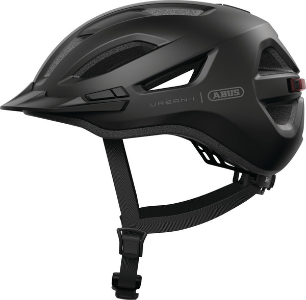 Abus Urban-I 4.0 Velvet Black Fahrradhelm mit LED Rücklicht