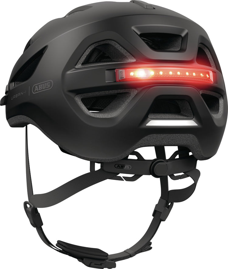 Abus Urban-I 4.0 Velvet Black Fahrradhelm mit LED Rücklicht