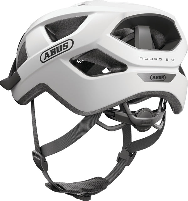 Abus Aduro 3.0 Polar White. Matt Weißer Fahrradhelm