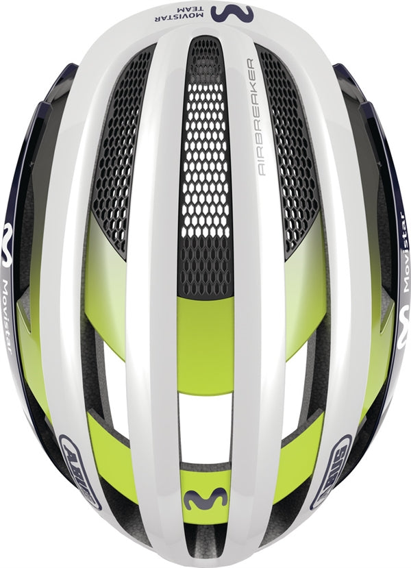 fahrradhelm 2024 Abus Airbreaker Movistar 2023-2024 Rennradhelm
