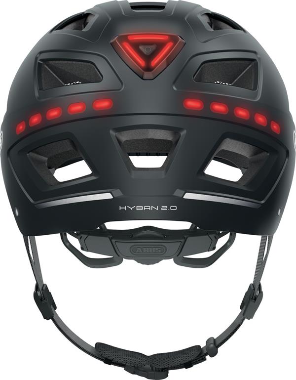 abus fahrradhelm damen mit licht ABUS Hyban 2.0 Led Signal Black
