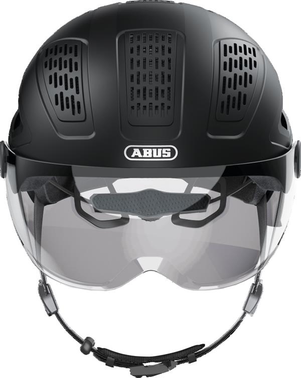 hyban 2.0 ace fahrradhelm mit visier Abus Hyban 2.0 ACE Velvet Black mit Visier und LED Rücklicht