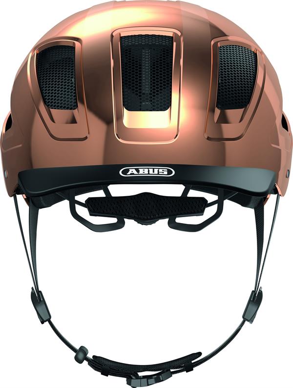 abus fahrradhelm rosegold Abus hyban 2.0 Chrome Rose LED Rücklicht