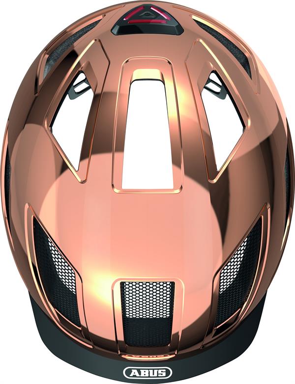 abus fahrradhelm rosegold Abus hyban 2.0 Chrome Rose LED Rücklicht