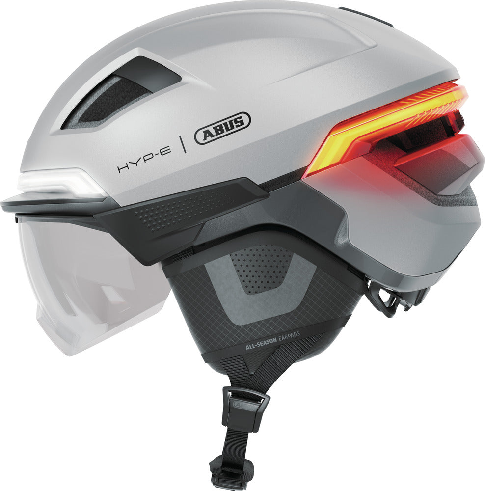fahrradhelm extravagant Abus Hyp-E BL Ace Gleam Silver cykelhjelm