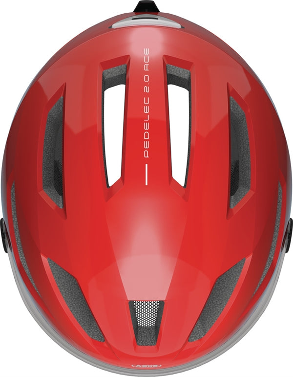 fahrradhelm steuer absetzen Abus Pedelec 2.0 ACE Blaze Red