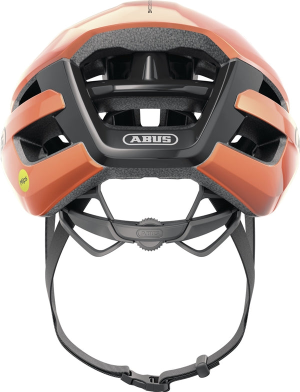fahrradhelm grau orange Abus Powerdome Mips Goldfish Orange