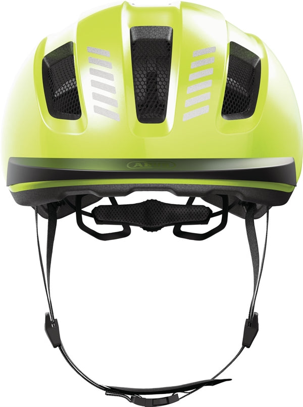 prüfsiegel fahrradhelm Abus Purl-Y Signal Yellow. NTA 8776 zertifizierter Helm