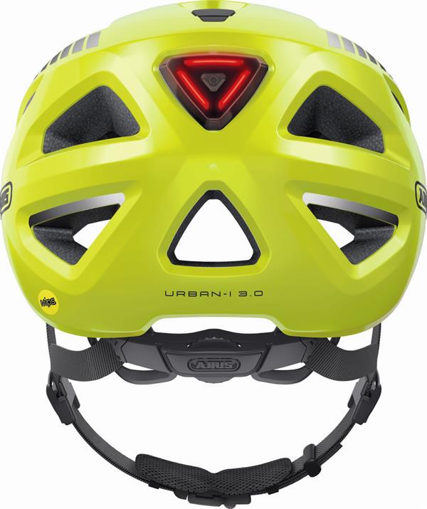 fahrradhelm gelb mit licht Abus Urban-I 3.0 Mips Signal Yellow