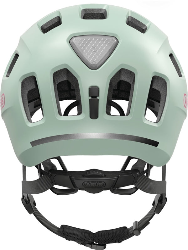 fahrradhelm abdruck stirn Abus Youn-I 2.0 Iced Mint mit LED Rücklicht