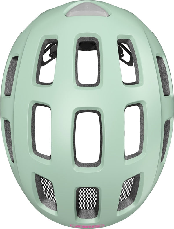 abus fahrradhelm youn-i 2.0 mint Abus Youn-I 2.0 Iced Mint mit LED Rücklicht