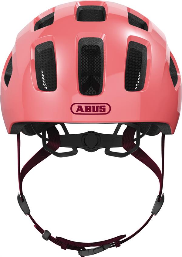 fahrradhelm koralle Abus Youn-I 2.0 Living Coral mit LED Rücklicht