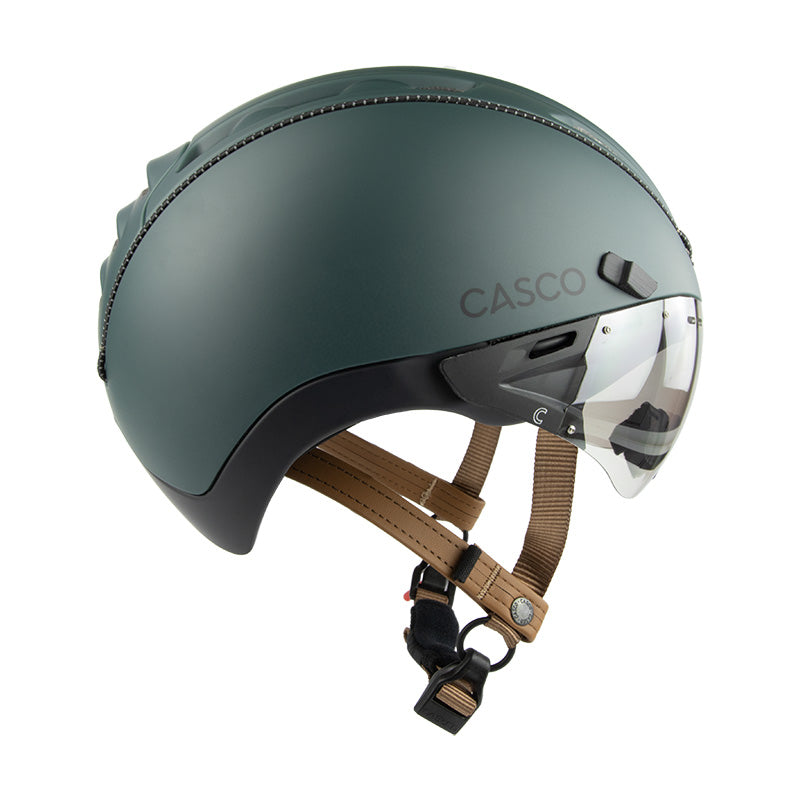 Casco Roadster Plus Duplex Emerald Green. Fahrradhelm mit Visier