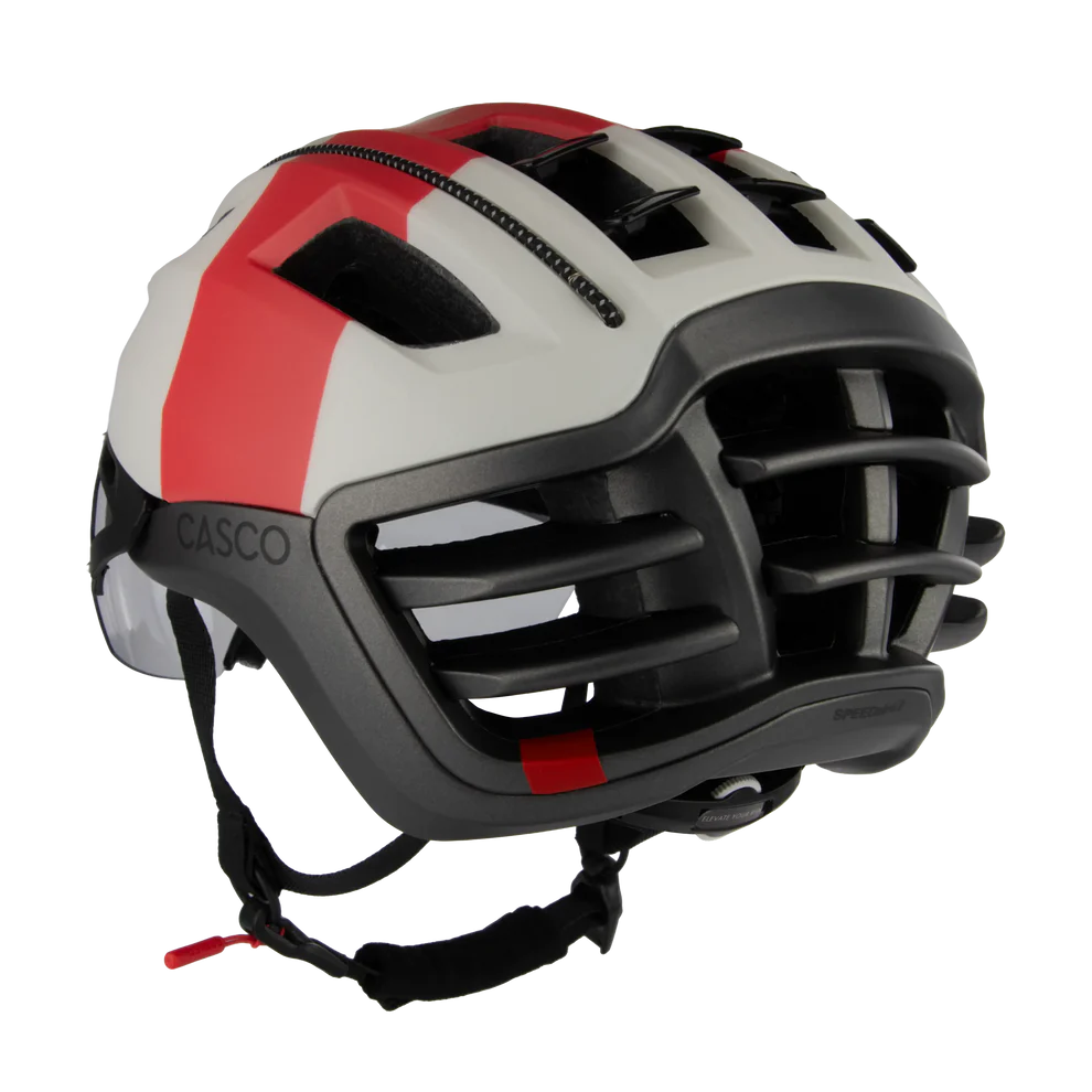 Casco Speedairo Nitro Silk Gray Cream Red