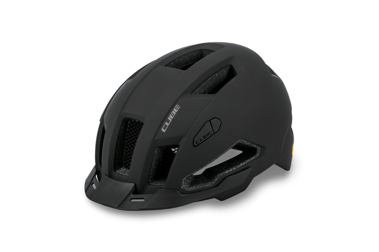cube fahrradhelme herren Cube Evoy Hybrid Mips Matte Black Helm LED-Rücklicht