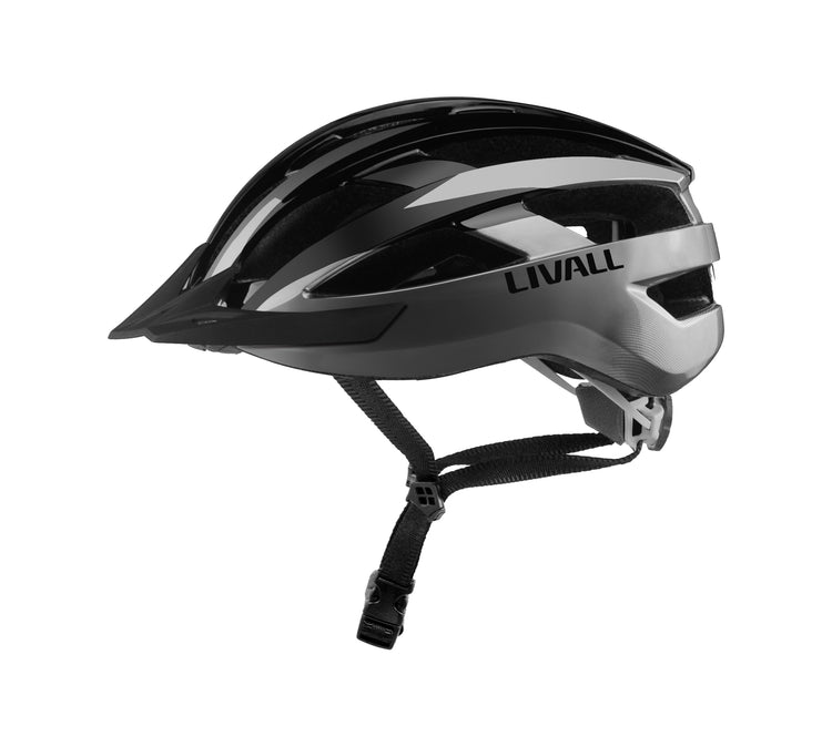 fahrradhelm kommunikation Livall MT1 Neo Silver Black Bluetooth MTB Helm mit LED