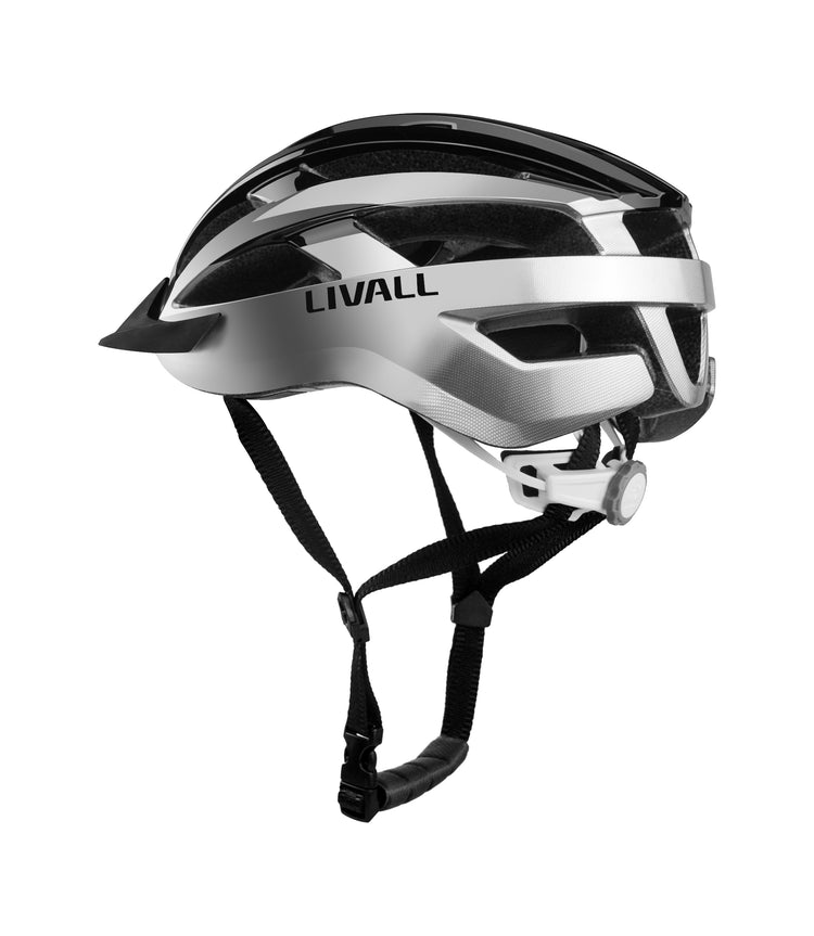 Livall MT1 Neo Silver Black Bluetooth MTB Helm mit LED