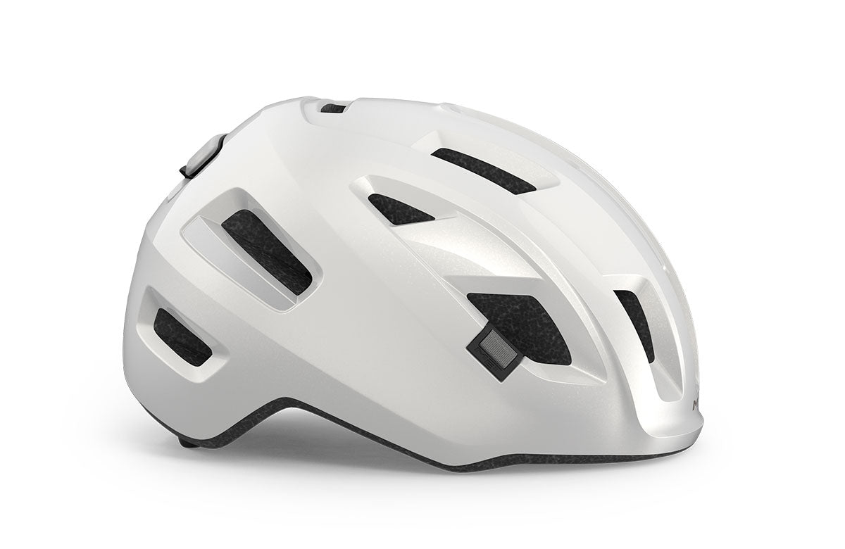 Casque Vélo MET Crossover MIPS - Blanc Mat XL, Visière Amovible, Feu LED Intégré, 59-64 Cm