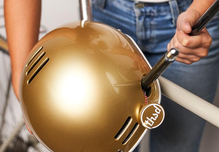 fahrradhelm gold glänzend Thousand Heritage Stay Gold