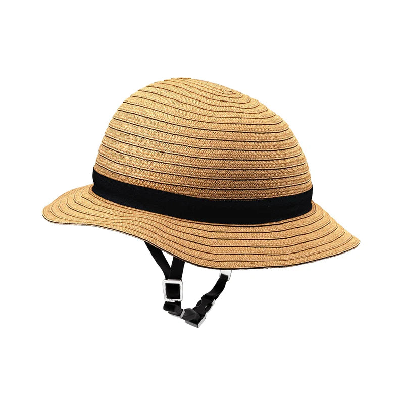 Yakkay Black Helm & Yakkay Straw hat Cover. Strohhut
