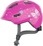 Abus Smiley 3.0 Pink Butterfly | Rosa Fahrradhelm mit Schmetterlingen für Kleinkinder
