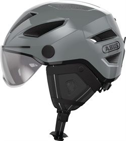 Abus Pedelec 2.0 ACE Titan mit LED Rücklicht und Regenhaube E-Bike Helm