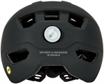 Cube Evoy Hybrid Matte Black LED Rücklicht. Matt schwarzer Fahrradhelm mit Mips und Rücklicht