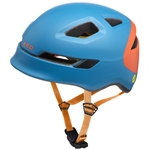 Ked Pop Mips Petrol Orange | Hellblauer und orangefarbener Fahrradhelm für Kinder