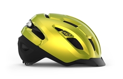 Met Urbex Mips Lime Yellow Metallic |  Gelber Urban City E-Bike-Helm mit Rücklicht und Mips. NTA 8776
