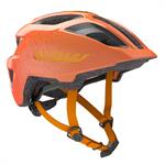 Scott Spunto Junior Fire Orange mit LED Rücklicht 50-56 cm | Kinder Fahrradhelm